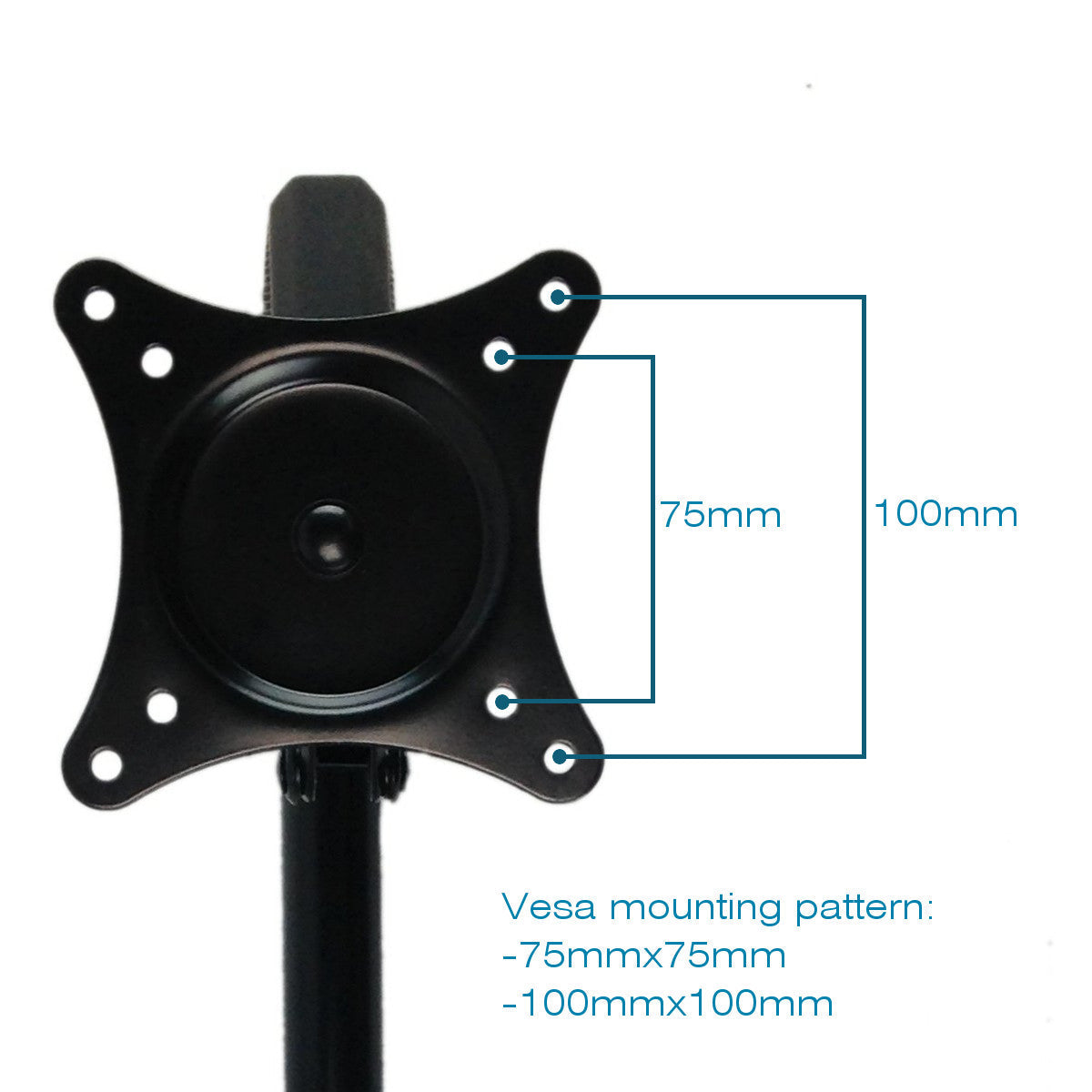 Dual Screen Wall Mount Monitor Arm – Sit-Stand, 360° Swivel, Black